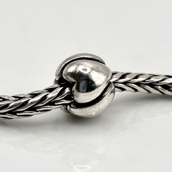 TROLLBEADS Hearts Silver Bead, Big #2 925S LAA Preloved, Excellent - Picture 2 of 5